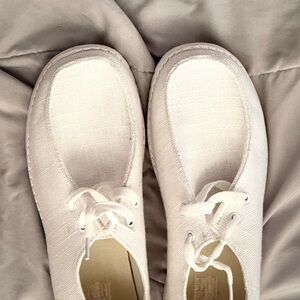 Chic White Lace-Up Sneakers